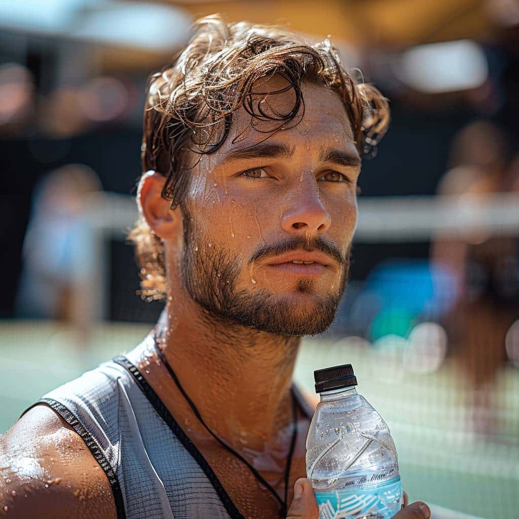 Hydratation tennis : Combien et quoi boire pendant un match intense